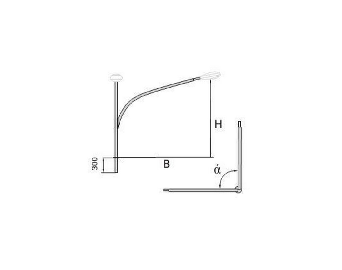 Кронштейн консольный двухрожковый К2К 1-1 (а) горячий цинк - вид 2