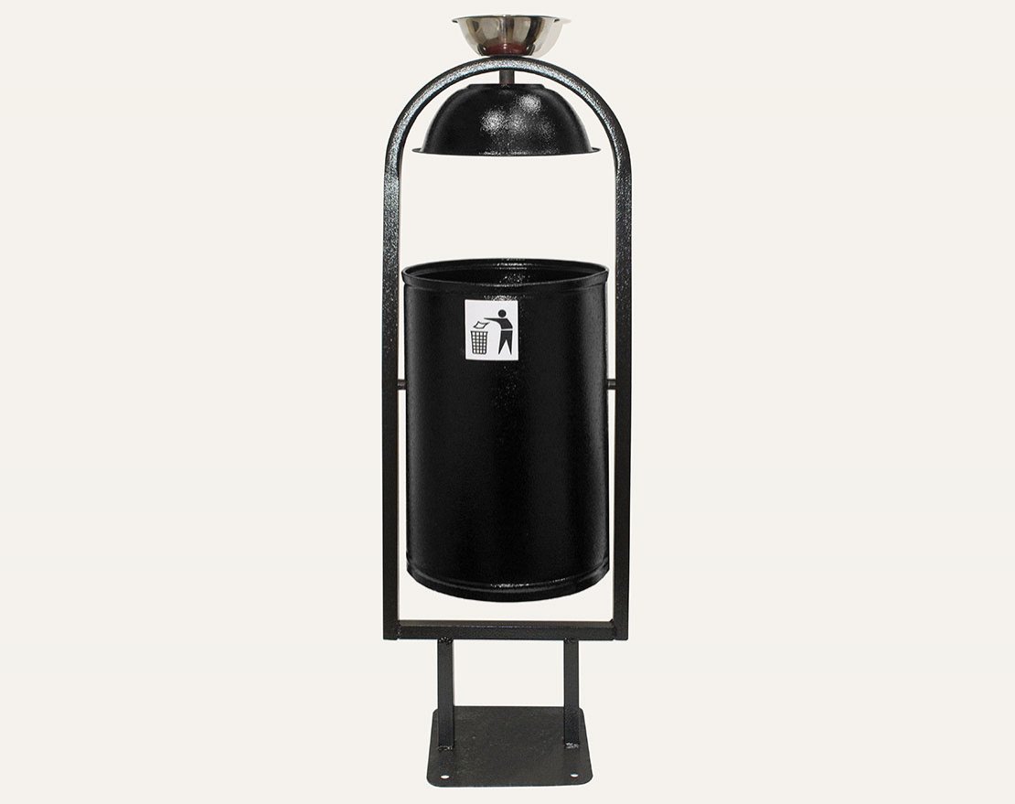 Урна уличная «Рубин 20» с крышкой и пепельницей - вид 3